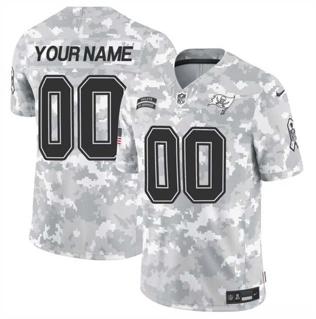 Mens Tampa Bay Buccaneers Active Player Custom 2024 F.U.S.E Arctic Camo Salute To Service Limited Stitched Football Jersey